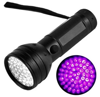 51 LED UV Torch 395nm Ultraviolet Flashlight Blacklight Pet Urine Stain Detector